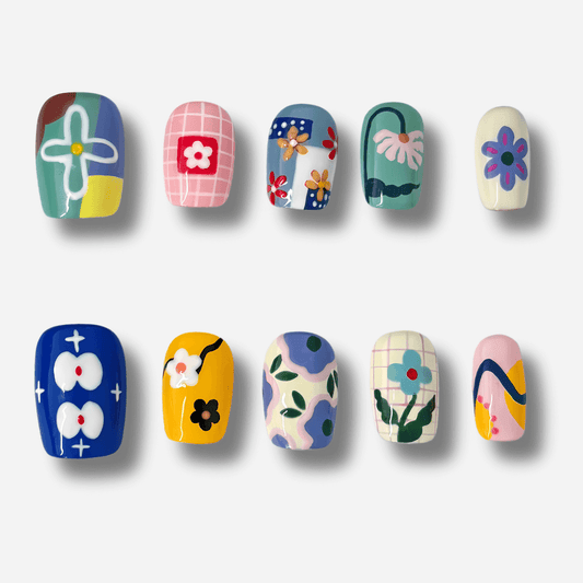 Garden Pop - Reusable Press-On Nails – reusable fake nails set | PALLASKA press-on manicure