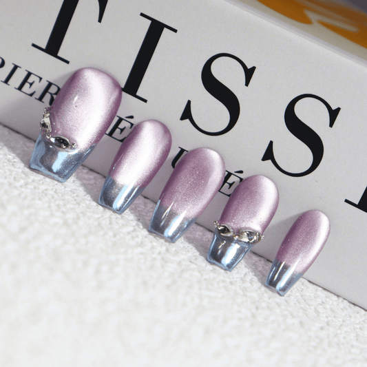 Frosted Orbit - Reusable Press-On Nails – reusable fake nails set | PALLASKA press-on manicure