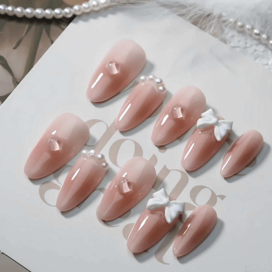 Rosy Poise - Reusable Press-On Nails – reusable fake nails set | PALLASKA press-on manicure