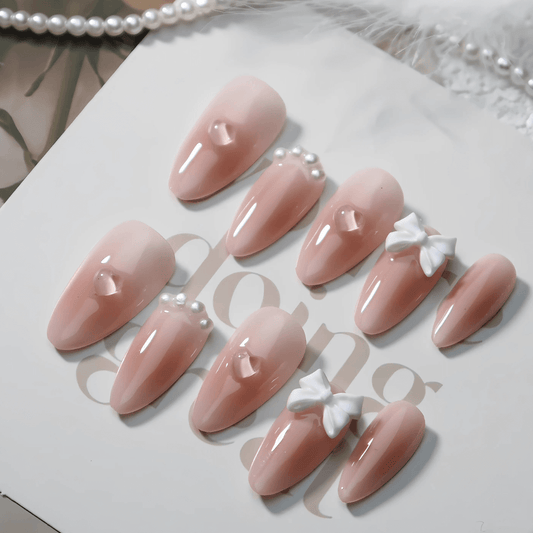 Rosy Poise - Reusable Press-On Nails – reusable fake nails set | PALLASKA press-on manicure