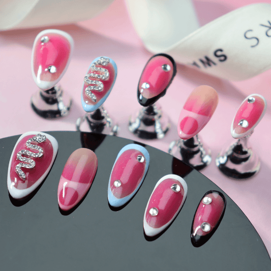 Rosé Glaze - Reusable Press-On Nails – reusable fake nails set | PALLASKA press-on manicure