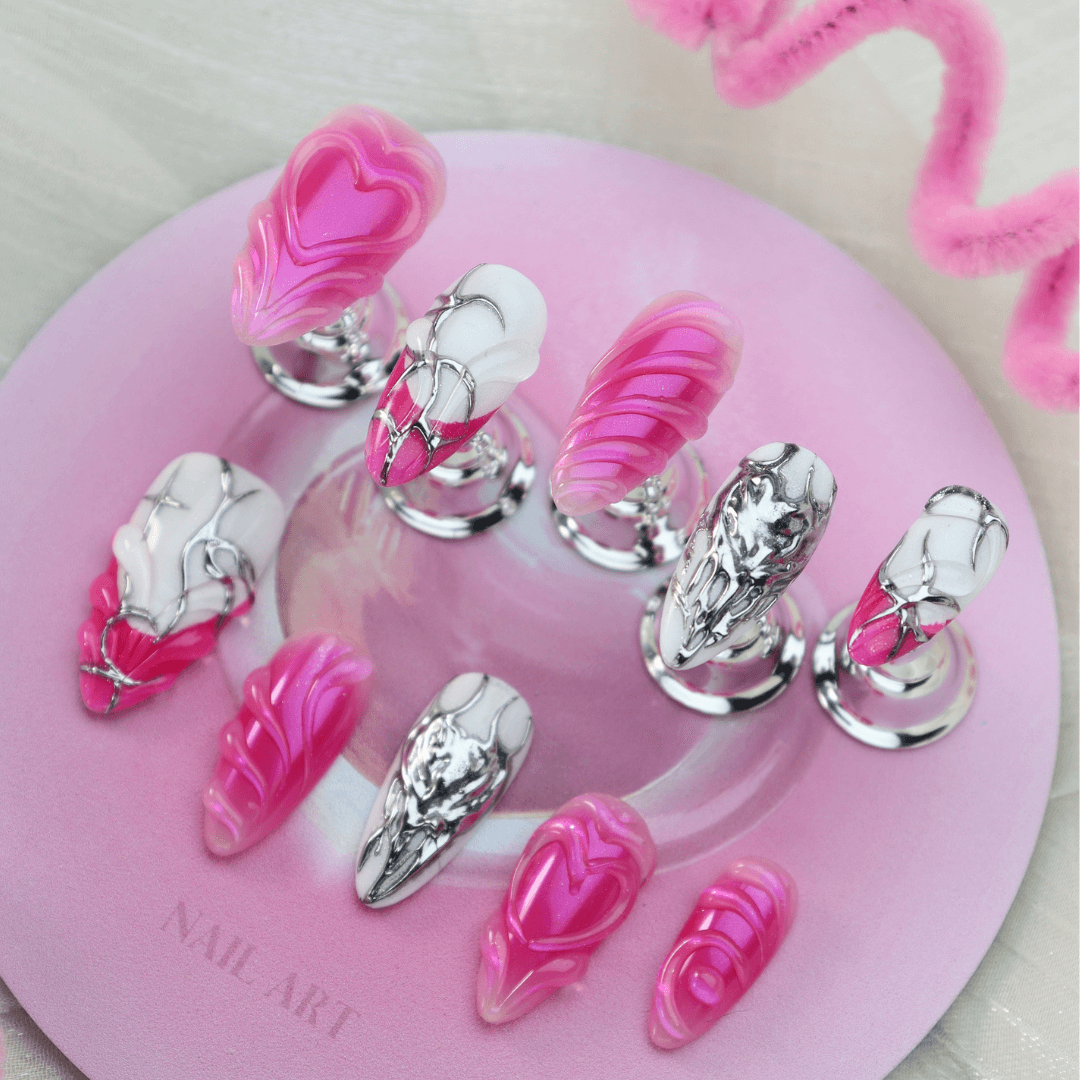 Hyper Bloom - Reusable Press-On Nails – reusable fake nails set | PALLASKA press-on manicure