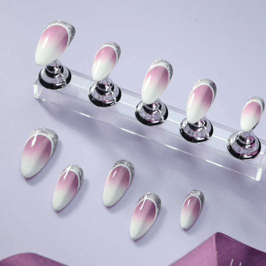 Blush Halo - Reusable Press-On Nails – reusable fake nails set | PALLASKA press-on manicure